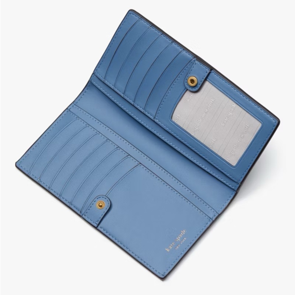 Kate Spade Veronica Slim Bifold Wallet - Manta Blue